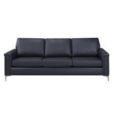 roswell blue leather sofa