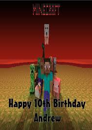 Shop unique cards for birthdays, anniversaries, congratulations, and more. Personalised Minecraft Birthday Card