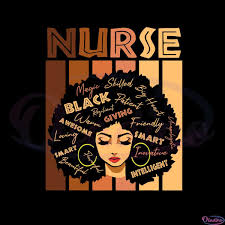 pretty black and educated nurse svg