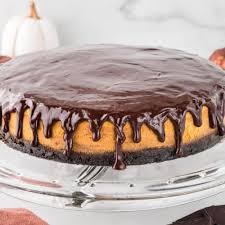 chocolate pumpkin cheesecake with