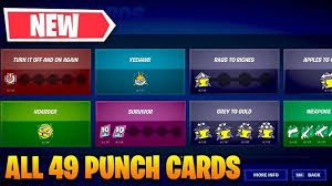 We did not find results for: All Punch Cards In Fortnite