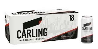 carling original lager beer cans x18