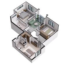 3d floor plans with dimensions house