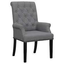 alana upholstered tufted arm chair with