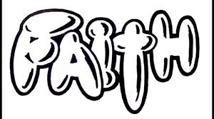 Click the colors of the different parts of the graffiti below. Graffiti Word Faith Colouring Pages Love