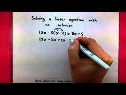 algebra solve a linear equation with