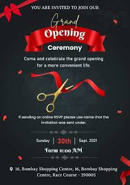 invitation card opening ceremony a
