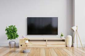 Led Tv On The Cabinet In Modern Living