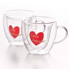 Heart Amour Coffee Mug 250ml Set
