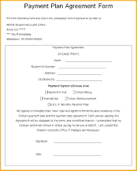 Monthly Payment Agreement Template Sample Basic Contract Simple