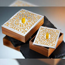 wooden metal gift box