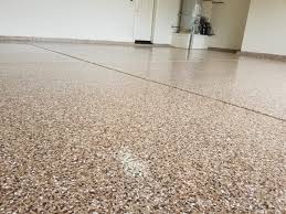 beige epoxy garage floor