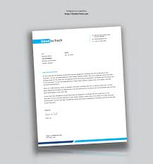 Simple And Clean Word Letterhead Template Free Used To Tech