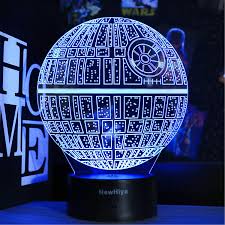 3d Star Wars Night Light 16 Colors Changing Night Lights With Remote Smart Touch Christmas And Birthday Gifts For Kids And Star Wars Fans Death Star Amazon Com