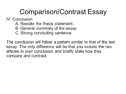 How To Write An English Comparison Essay How To Write A Compare And