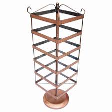 rotating square metal earring stand