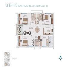 3 Bhk Puja Room Utility Apartment