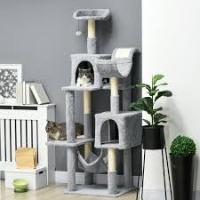 pawhut tall cat tree for indoor cats