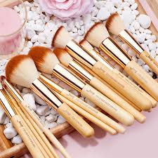 jessup make up brushes set 25pcs bamboo