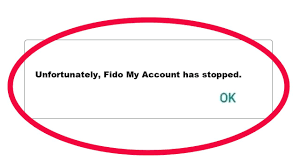 fix unfortunately fido my account app