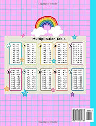 Unicorn Math Graph Composition Book Multiplication Table On