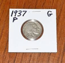 Genuine Vintage 1937 Indian Head Buffalo Nickel Five Cent