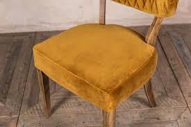 1 of 2 vintage chair // mustard yellow dining chair // 1960s yugoslavia lacquered wood and mustard upholstery chair yugovicheva 5 out of 5 stars (754) $ 165.34. Velvet Dining Chairs Retro Style Seat Peppermill Interiors