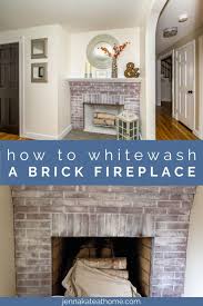 how to whitewash a brick fireplace an