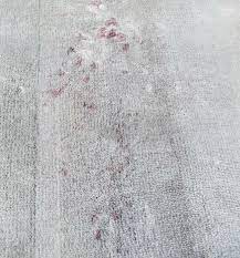 red wine stain on silk bamboo rug