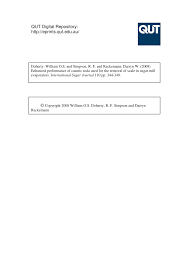 Pdf Enhanced Performance Of Caustic Soda Used For The