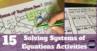 15 systems of equations activities for