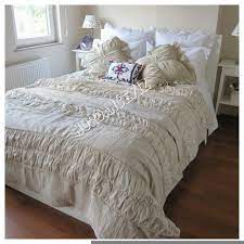 Ruched Bedding Linen Duvet Cover
