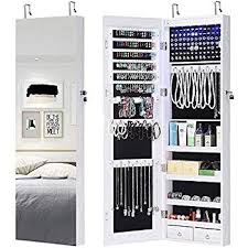 Led Jewelry Armoire With Mirror