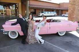 pink cadillac and elvis airport pickup