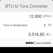 btu to tons converter