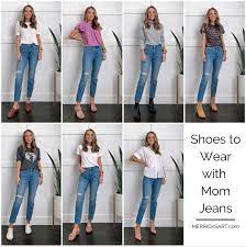 what shoes to wear with mom jeans