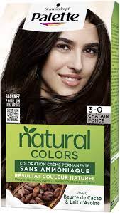 Schwarzkopf - Palette Natural Colors - Coloration Permanente Cheveux -  Couleur Naturelle - Cheveux nourris - Couvre 100% des Cheveux Blancs -  Châtain Foncé 3.0 : Amazon.fr: Beauté et Parfum