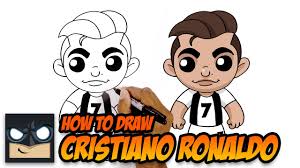 Cartoon about the best football players in the world lionel messi and cristiano ronaldo. How To Draw Ronaldo Step By Step Tutorial Youtube