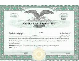 Blank Stock Certificate Template Stanley Tretick