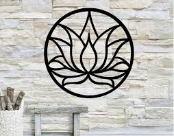 Metal Wall Decor Lotus Flower Yoga