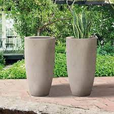 plantara 24 in h tall concrete planter