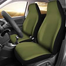 Buy Army Green Car Seat Covers Set Of 2