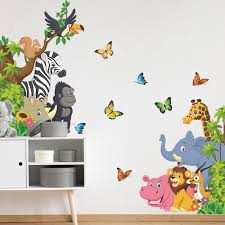 Large Jungle Animals Wall Stickers