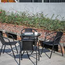 2 4seater Stacking Chairs Bistro Set