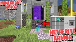 More images for minecraft full netherite armor » Netherite Armor Minecraft Ep 107 Youtube