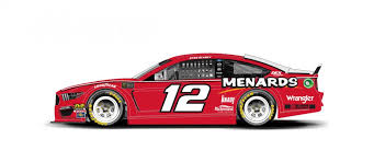 21 ford mustang for the wood brother racing. Ryan Blaney 12 Wrangler Menards 2019 Monster Energy Nascar Cup Series By Ryan Broderick Trading Paints