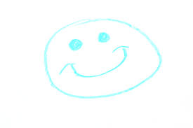 hand drawn crayon smiley face picture