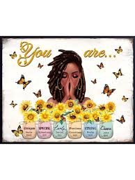 African American Girl Wall Art Sign For