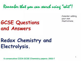 Ppt Gcse Questions And Answers Redox