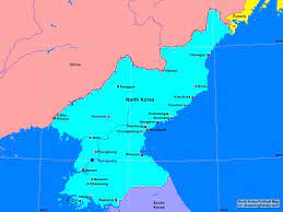 north korea political map a learning